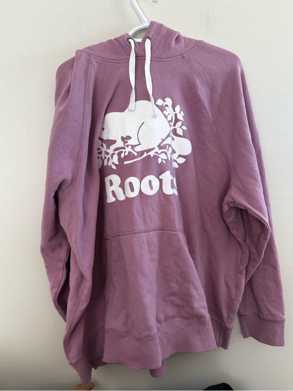 Roots Mauve/Pink Hoodie with White Logo